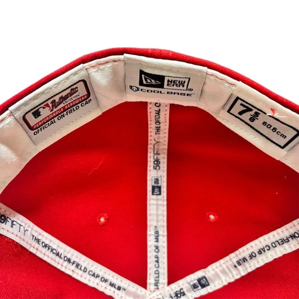 New Era‎ Oakland A's Stars & Stripes 59FIFTY Fitted Hat Red Size 7 5/8